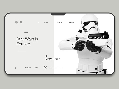 Star Wars is forever app clean design designer fan graphic graphicdesign layout minimal movies site starwars stuido ui uiuxdesign ux visual web website worktime