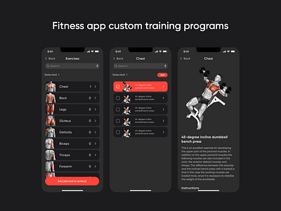 Fitness app custom training programs app design figma fitness mobile app mobile ui ux design