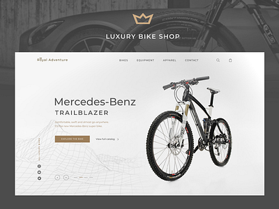 Luxury Bike Shop e-Commerce Concept bike shop bike website e commerce figma luxury brand luxury design luxury website photoshop webdesign website design