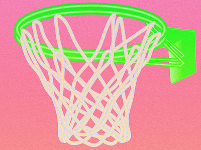 Hoop Dreams basketball hoop dreamy gradient illustration texture