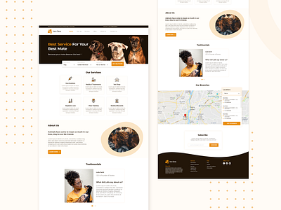 Vet clinic website branding design icons illustration logo photoshop typography ui ui ux ui design uidesign uiux vector web website