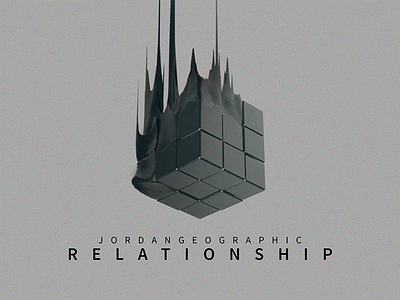 Relationship by @jordangeographic (Album Cover Design) 3d album cover design design