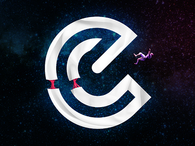 E space challenge colour cool design designer dribbble graphic design letter space spaceman stars