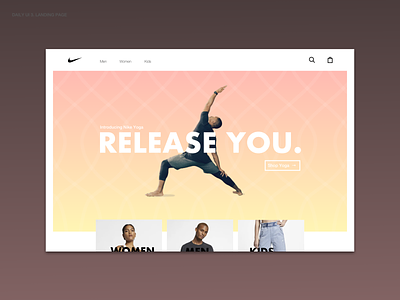 Daily UI - 3. Landing Page daily 100 daily challange design landing page nike ux