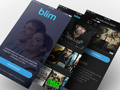 Blim immersive product ui user experience user interface ux video