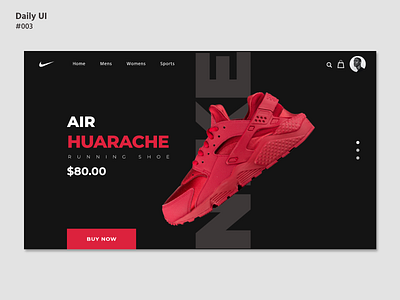 Daily UI Challenge #003: Nike Landing Page