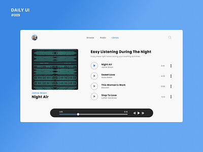 Daily UI Challenge #009: Web Music Player