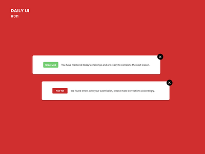 Daily UI #011 - Flash Messages