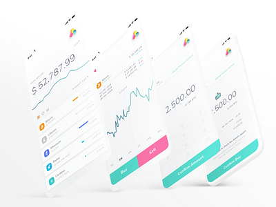 Axiom Exchange & Wallet | Mobile app app dashboard blockchain clean crypto exchange crypto wallet cryptocurrency data design fintech ios iphone 10 iphonex mobile app design mobileapp ui ui ux design ux