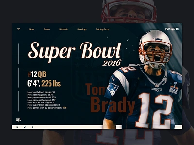 -NFL SuperBowl- blue design home inspiration photoshop sport superbowl web webdesign website white