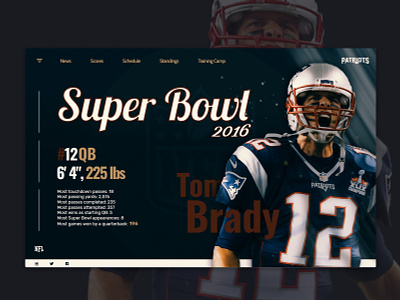 -NFL SuperBowl- blue design home inspiration photoshop sport superbowl web webdesign website white