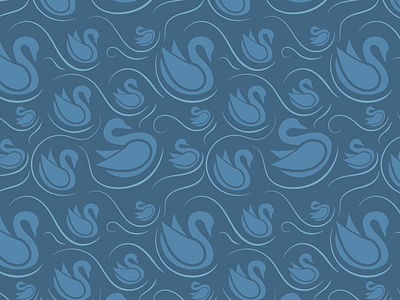 Seven Swans a Swimming graphic design pattern pattern design