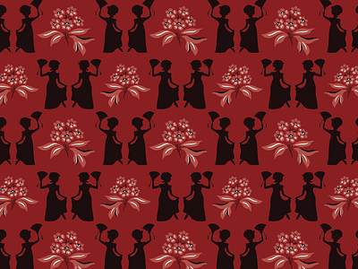 Nine Ladies Dancing graphic design pattern pattern design