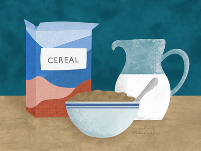 Happy Cereal Day! cereal childrens book cinnamon flat food illustration illustrator national day photoshop texture