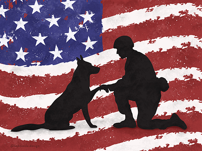 K9 Veterans Day american animal canine design dog illustration illustrator k9 military usa veteran