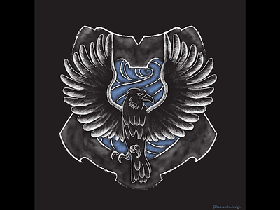 Ravenclaw Pride chalk chalk drawing eagle harry potter hogwarts illustration illustrator photoshop ravenclaw