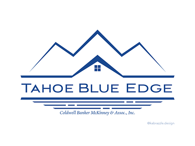 Tahoe Blue Edge Real Estate Logo cabin graphic design home lake logo logo design mountain real estate