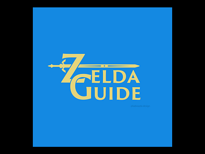 Zelda Guide Logo Concept flat graphic design legend of zelda link logo logo concept logo design sword type type based logo typography zelda