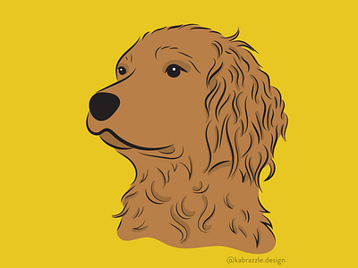Golden Retriever Portrait animal art digital art dog golden retriever pet retriever vector art
