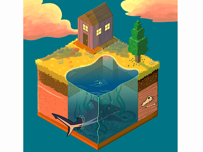 Isometric Game Art adobeillustator design game art illustration isometric design procreate app shark vector