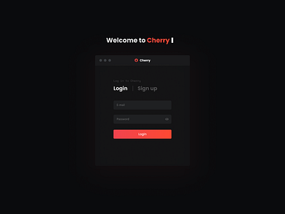 Cherry login screen