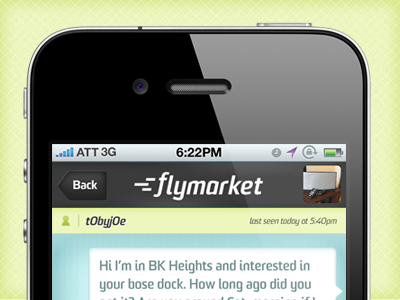 Flymarket iPhone App dialogue header interface ios iphone iphone4 ui