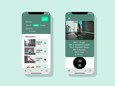 Daily UI / Workout App app dailyui design minimal timer ui ux wod workout