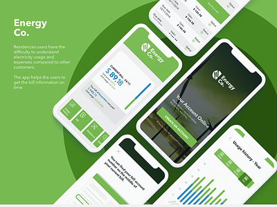 Energy Co app design icon logo ux