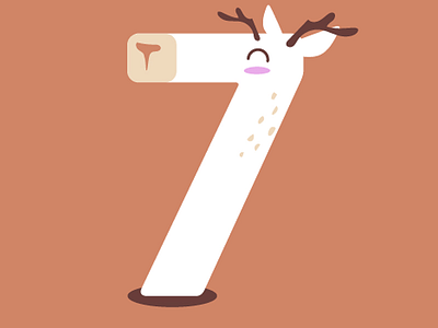 yes! it's a cute number seven deer