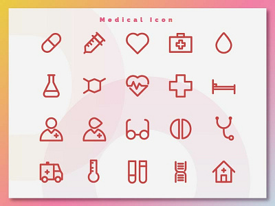 Medical Icon design flat icon icon icon set iconography line icon medical outlineicon solid icon ui ux design userinterface vector