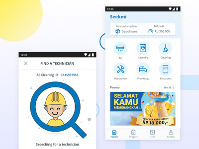 Seekmi Redesign Concept 2d app application art colour concept design icon illustration outline pic picture redesign typography ui ux