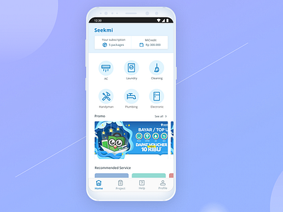 Seekmi App Homepage Redesign Concept 2d app art branding concept design icon illustration outline pic picture redesign typography ui