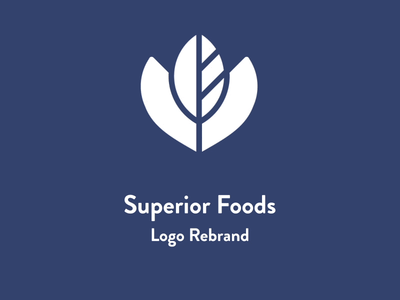 Superior Foods Rebrand brand designbycosmic food gif gold leaf logo rebrand
