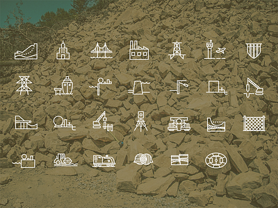 Geotechnical Icons geotechnical icon iconography line
