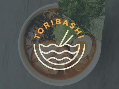 Toribashi brand logo noodles orange ramen soup