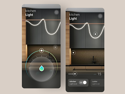 3D light switch UI