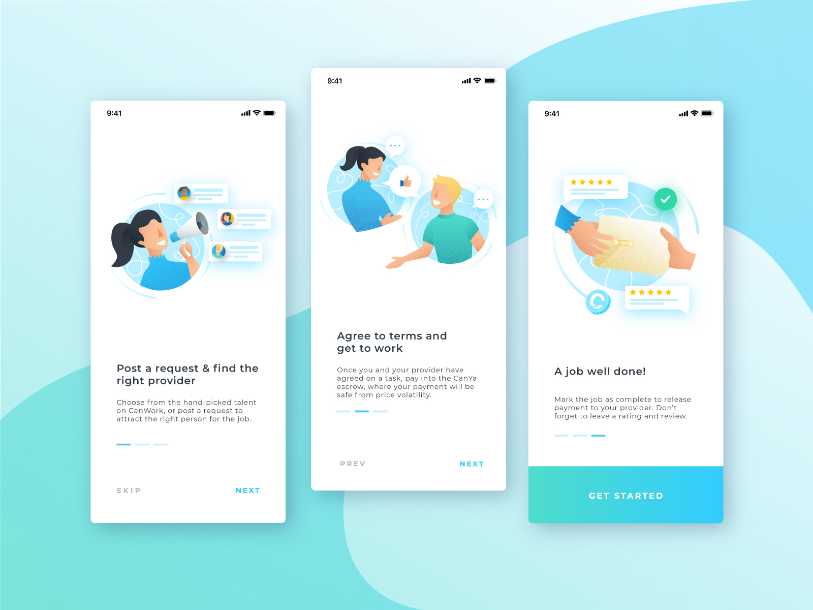 Canwork Onboarding Screens by Esther Nitafan on Dribbble