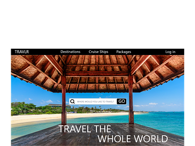 Travlr Travel The Whole World app design beach branding landscape ui