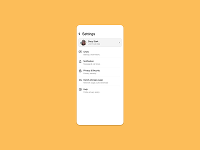 Settings page - Daily UI 07