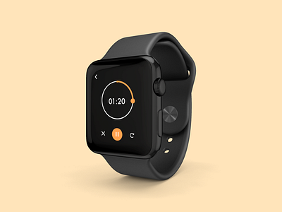 Apple Watch Countdown Timer - Daily UI 14 apple apple design apple watch clean countdown daily ui design dribbble interaction design minimal product design smartwatch timer ui ui design ui inspiration uiux ux ux design watch design
