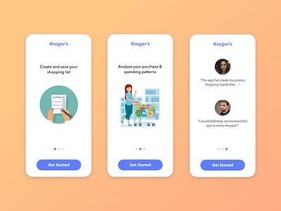 Grocery Shopping Onboarding - Daily UI 23