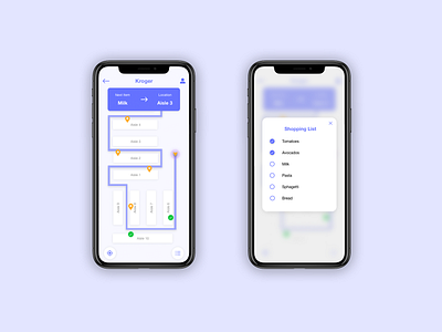Grocery in-store map - Daily UI 29 adobe xd app app design branding creative daily ui dribbble illustration map maps minimal mobile app mobile design mobile ui navigation shopping app ui ui design uiux web