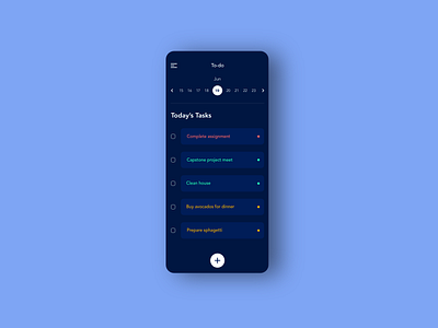 ToDo List - Daily UI 42 adobe xd app branding concept daily 100 challenge daily ui dark mode dark theme dark ui dribbble minimal task todo todo list ui ui design ux ux design visual design web