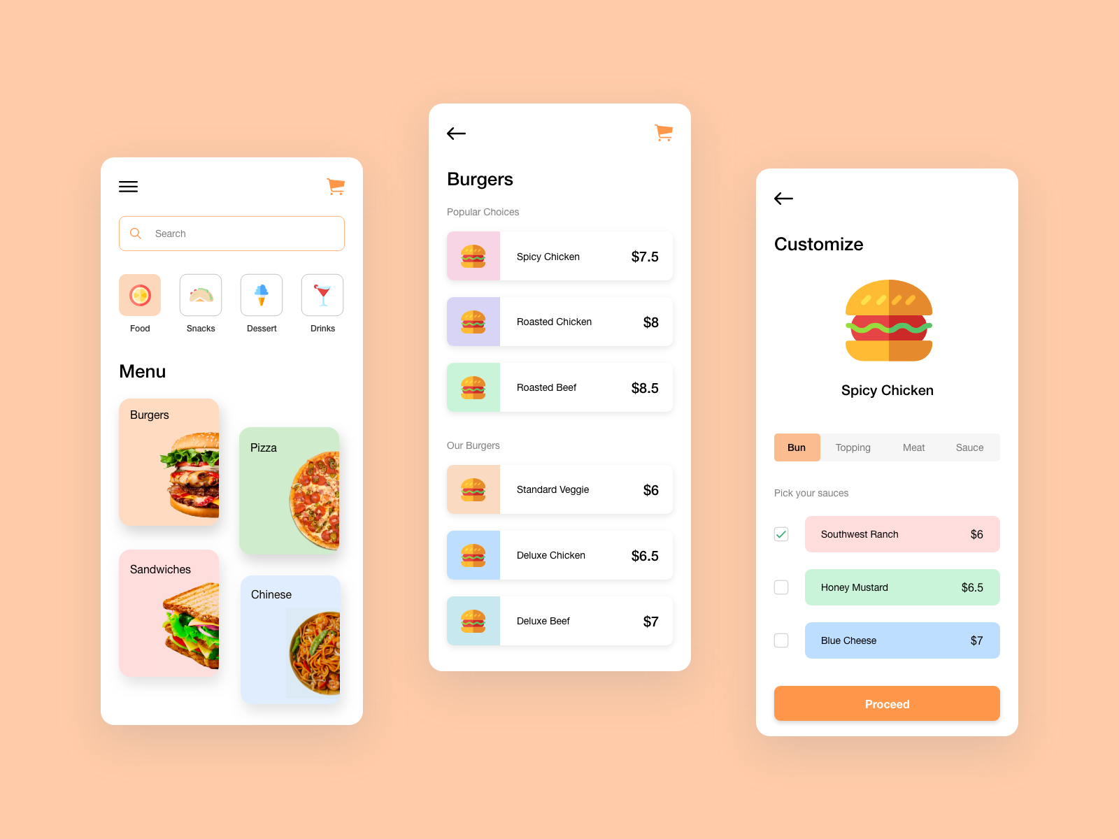 Food/Drinks Menu - Daily UI 43 by Aditya Vallat on Dribbble