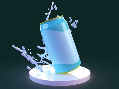 Fizzy Can | Daily 3D Challenge | Day 1 3d 3d art 3d artist adobe dimension dailychallenge