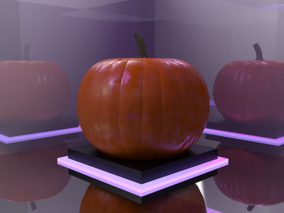 Pumpkin | 30 Days of 3D 3d 3d art 3d artist adobe dimension blender halloween pumpkin
