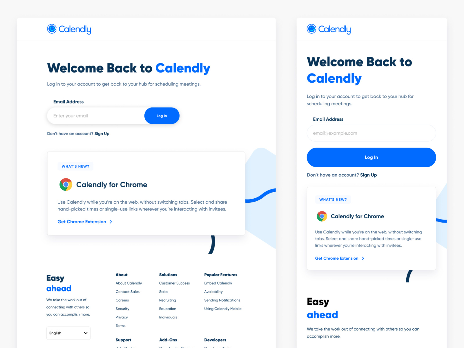 Calendly Redesigned Login Page by Kate Kassab for Webstacks on Dribbble