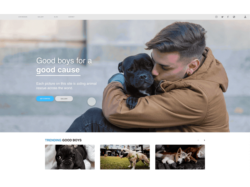 Good Boys for a Good Cause adobephotoshop adobexd animation interaction design prototype ux xddailychallenge