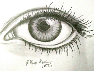 Pencil Shaded Eye drawing pencil sketch shading