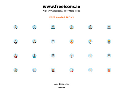 Free avatar icons by Shivani avatar avatar design avatar icons design free icons icon illustration vector